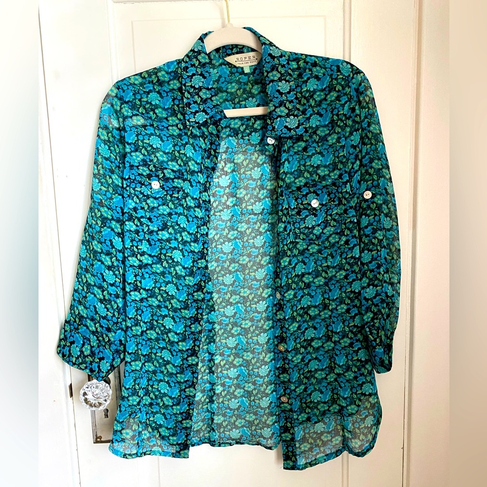 Roper Sheer Button Down Shirt